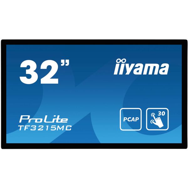iiyama ProLite TF3215MC-B2 computer monitor 80 cm (31.5") 1920 x 1080 Pixels Full HD LED Touchscreen Kiosk Zwart (TF3215MC-B2) iiyama ProLite TF3215MC-B2 computer monitor 81,3 cm (32") 1920 x 1080 Pixels Full HD LED Touchscreen Kiosk Zwart (TF3215MC-B2)