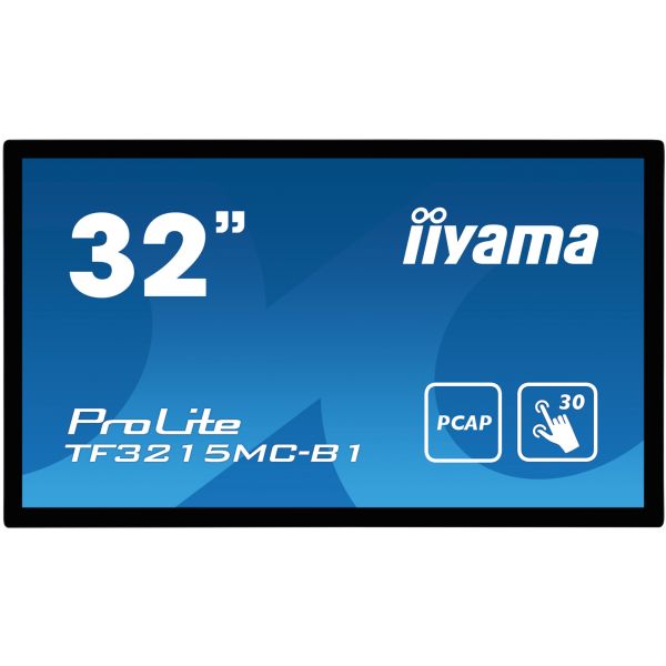 iiyama ProLite TF3215MC-B2 computer monitor 81,3 cm (32") 1920 x 1080 Pixels Full HD LED Touchscreen Kiosk Zwart (TF3215MC-B2)