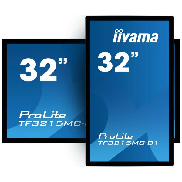 iiyama ProLite TF3215MC-B2 computer monitor 81,3 cm (32") 1920 x 1080 Pixels Full HD LED Touchscreen Kiosk Zwart (TF3215MC-B2)