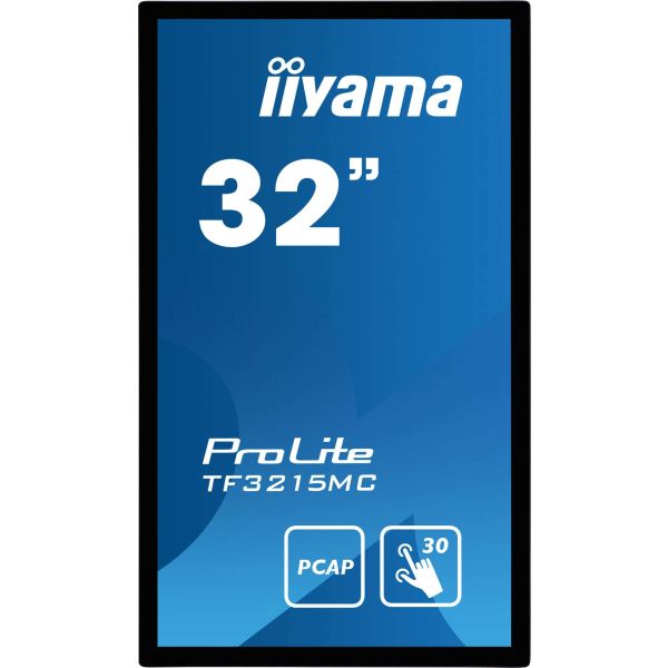 iiyama ProLite TF3215MC-B2 computer monitor 80 cm (31.5") 1920 x 1080 Pixels Full HD LED Touchscreen Kiosk Zwart (TF3215MC-B2) iiyama ProLite TF3215MC-B2 computer monitor 81,3 cm (32") 1920 x 1080 Pixels Full HD LED Touchscreen Kiosk Zwart (TF3215MC-B2)