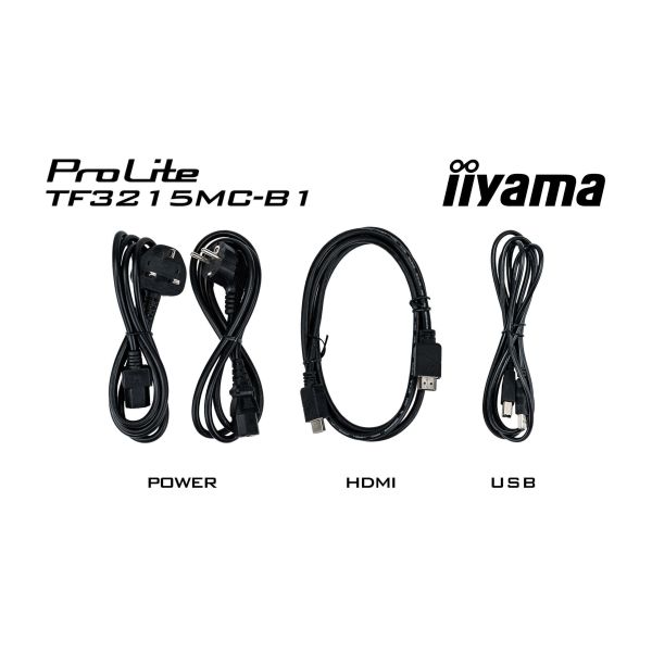 iiyama ProLite TF3215MC-B2 computer monitor 81,3 cm (32") 1920 x 1080 Pixels Full HD LED Touchscreen Kiosk Zwart (TF3215MC-B2)