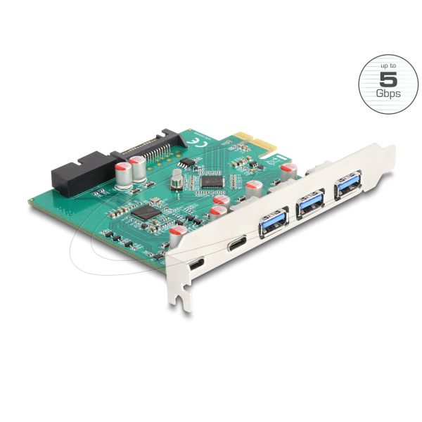 DELOCK USB 5 Gbps PCI Express x1 Karte zu 3 x extern Typ-A (90109)