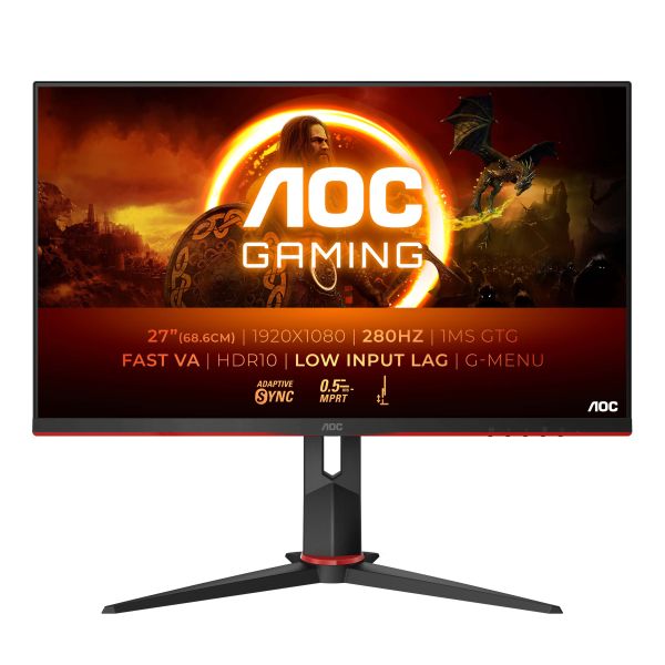 AOC G2 27G2ZN3/BK computer monitor 68,6 cm (27") 1920 x 1080 Pixels Full HD LCD Zwart, Rood (27G2ZN3/BK)