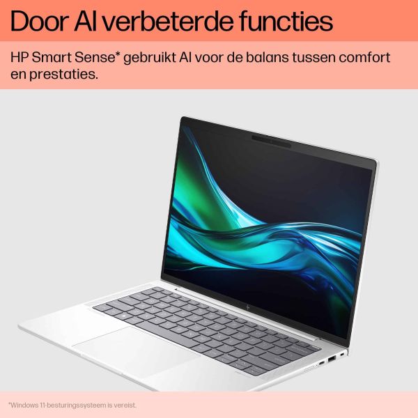 HP EliteBook 1040 G11 Intel Core Ultra 5 125H Laptop 35,6 cm (14") WUXGA 32 GB LPDDR5x-SDRAM 512 GB SSD Wi-Fi 6E (802.11ax) Windows 11 Pro Zilver (A26RPEA#ABH)