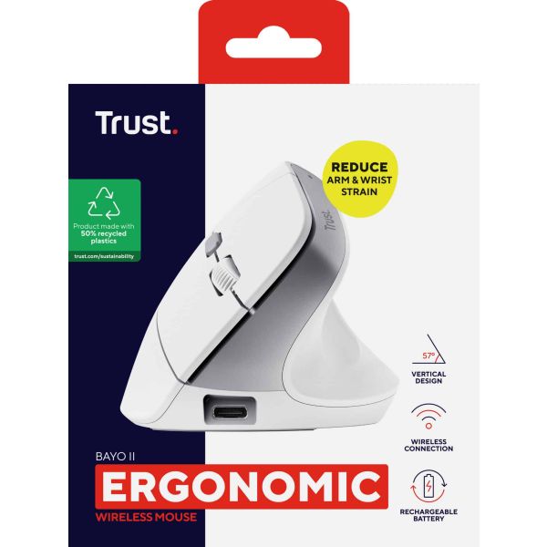 Trust Bayo II muis Kantoor Rechtshandig RF Draadloos Optisch 2400 DPI (25398)