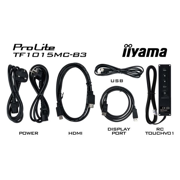 iiyama TF1015MC-B3 computer monitor 25,6 cm (10.1") 1280 x 800 Pixels HD LED Touchscreen Zwart (TF1015MC-B3)