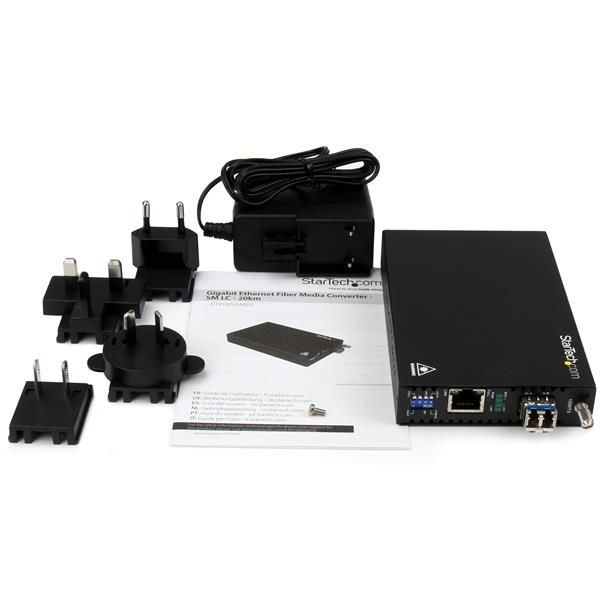 StarTech.com Gigabit Ethernet koper naar glasvezel media converter SM LC 20 km (ET91000SM20)