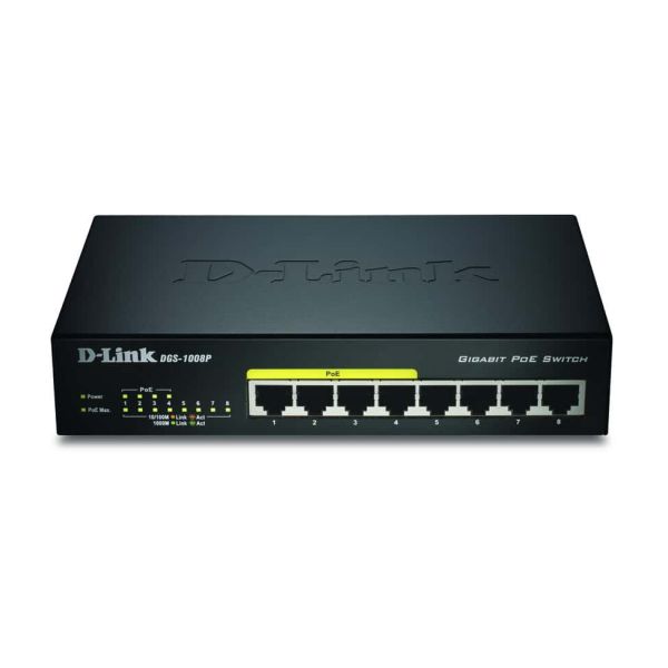 D-Link DGS-1008P/E netwerk-switch Unmanaged L2 Power over Ethernet (PoE) Zwart (DGS-1008P) D-Link DGS-1008P/E netwerk-switch Unmanaged L2 Power over Ethernet (PoE) Zwart (DGS-1008P)