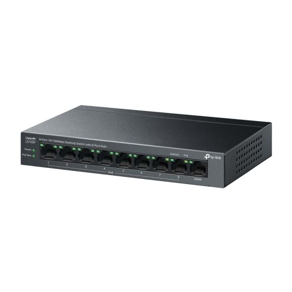 TP-Link LiteWave LS109P netwerk-switch Unmanaged Fast Ethernet (10/100) Power over Ethernet (PoE) Zwart (LS109P)