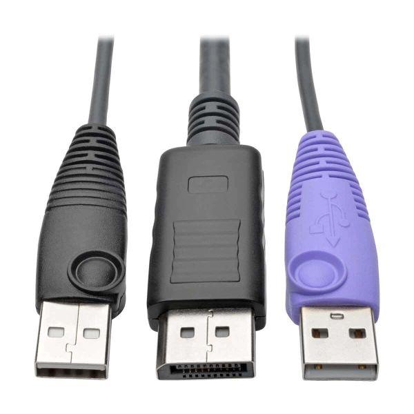 Tripp Lite B055-001-UDP toetsenbord-video-muis (kvm) kabel Zwart, Paars (B055-001-UDP)