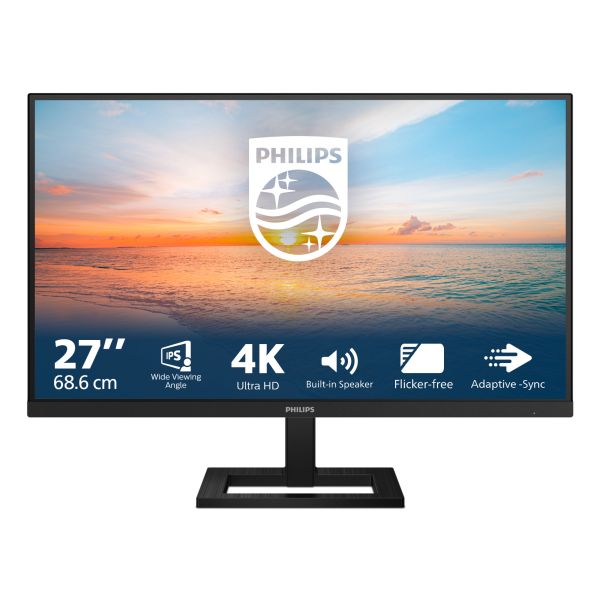 Philips 1000 series 27E1N1800AE/00 computer monitor 68,6 cm (27") 3840 x 2160 Pixels 4K Ultra HD LED Zwart (27E1N1800AE/00)