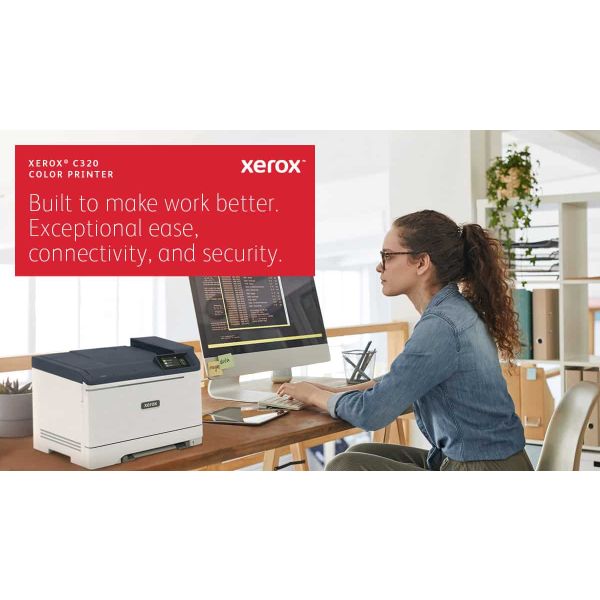 Xerox C320 A4 33 ppm draadloze dubbelzijdige printer PS3 PCL5e6/6 2 laden totaal 251 vel (C320V_DNI)