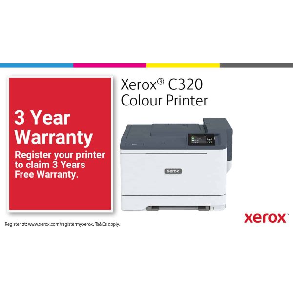 Xerox C320 A4 33 ppm draadloze dubbelzijdige printer PS3 PCL5e6/6 2 laden totaal 251 vel (C320V_DNI) 6/9 Xerox C320 A4 33 ppm draadloze dubbelzijdige printer PS3 PCL5e6/6 2 laden totaal 251 vel (C320V_DNI)