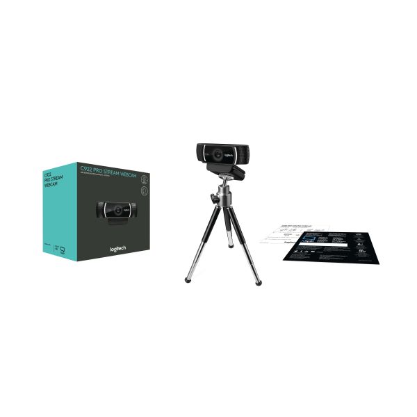 Logitech C922 Pro Stream webcam 1920 x 1080 Pixels USB Zwart (960-001087)