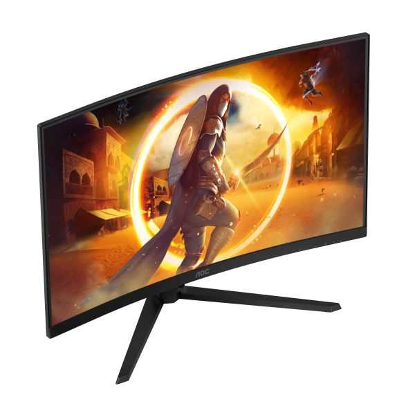 AOC G4 CQ32G4VE computer monitor 81,3 cm (32") 2560 x 1440 Pixels Quad HD LCD Zwart, Grijs (CQ32G4VE)