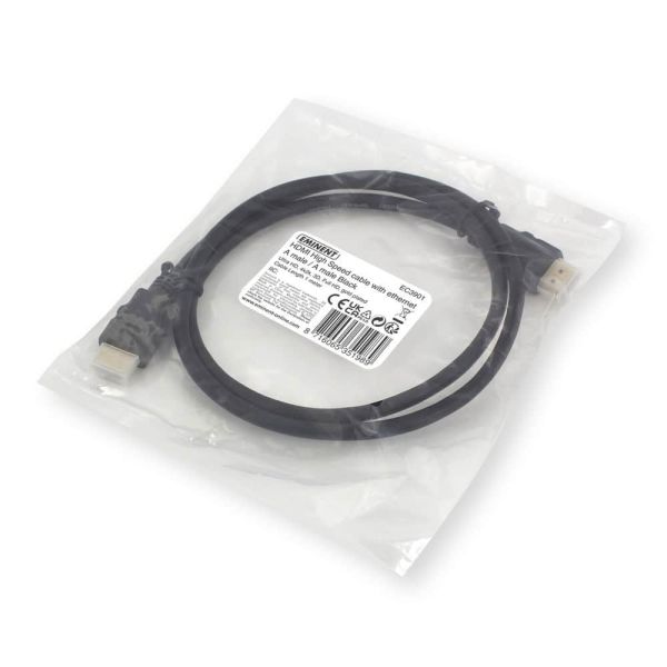 Ewent EC3901 HDMI kabel 1 m HDMI Type A (Standaard) Zwart (EC3901)