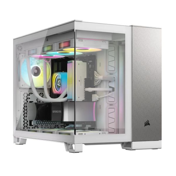 CORSAIR 2500X - Mid tower - micro ATX - Seitenteil mit Fenster (gehärtetes Glas) - keine Spannungsversorgung (ATX) - satin gray  (CC-9011289-WW)