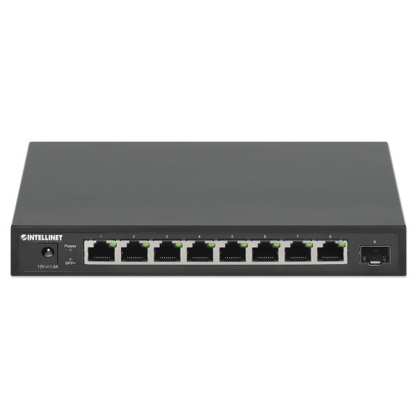Intellinet 9-poorts 2.5G multi-gigabit netwerk switch, 8x 2.5G RJ45-poorten + 1x 10G SFP+ uplink, onbeheerde switch, desktopformaat, wandmontage mogelijk, 3 jaar garantie (562096) Intellinet 9-poorts 2.5G multi-gigabit netwerk switch, 8x 2.5G RJ45-poorten + 1x 10G SFP+ uplink, onbeheerde switch, desktopformaat, wandmontage mogelijk, 3 jaar garantie (562096)