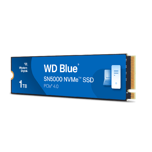 Western Digital WDS100T4B0E SN5000 Blue SSD, 1 TB, M.2 NVMe Gen 4.0, 5150/ 4900 MB/s, 770K IOPS (WDS100T4B0E)