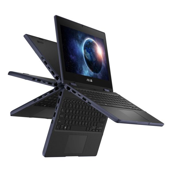 ASUS BR1104FGA-NS0174XA Intel® N N100 Hybride (2-in-1) 29,5 cm (11.6") Touchscreen HD 8 GB LPDDR5-SDRAM 128 GB SSD Wi-Fi 6 (802.11ax) Windows 11 Pro Education Zwart, Grijs (90NX07L1-M005S0)