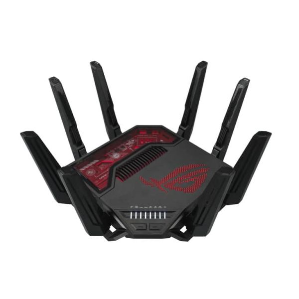 ASUS ROG Rapture GT-BE19000 draadloze router Multi-Gigabit Ethernet Tri-band (2,4 GHz / 5 GHz / 6 GHz) Zwart, Rood (90IG0850-MO9A0V)