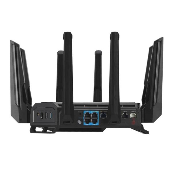 ASUS ROG Rapture GT-BE19000 draadloze router Multi-Gigabit Ethernet Tri-band (2,4 GHz / 5 GHz / 6 GHz) Zwart, Rood (90IG0850-MO9A0V)