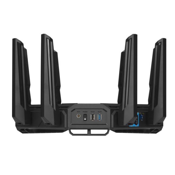 ASUS ROG Rapture GT-BE19000 draadloze router Multi-Gigabit Ethernet Tri-band (2,4 GHz / 5 GHz / 6 GHz) Zwart, Rood (90IG0850-MO9A0V)