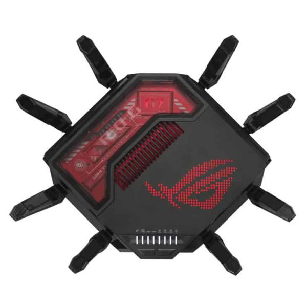 ASUS ROG Rapture GT-BE19000 draadloze router Multi-Gigabit Ethernet Tri-band (2,4 GHz / 5 GHz / 6 GHz) Zwart, Rood (90IG0850-MO9A0V)