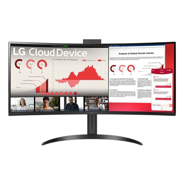 LG 34CR651W-BP All-in-One PC/workstation Intel® Pentium® Silver N6005 86,4 cm (34") 3440 x 1440 Pixels All-in-One thin client 8 GB DDR4-SDRAM 256 GB SSD Windows 10 IoT Enterprise LTSC Wi-Fi 6 (802.11ax) Zwart (34CR651W-BP)