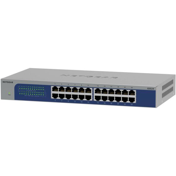 NETGEAR GS524-300EUS netwerk-switch Unmanaged Gigabit Ethernet (10/100/1000) Grijs (GS524-300EUS)