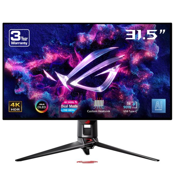 ASUS ROG Swift PG32UCDP computer monitor 80 cm (31.5") 3840 x 2160 Pixels 4K Ultra HD OLED Zwart (90LM0A50-B01370)