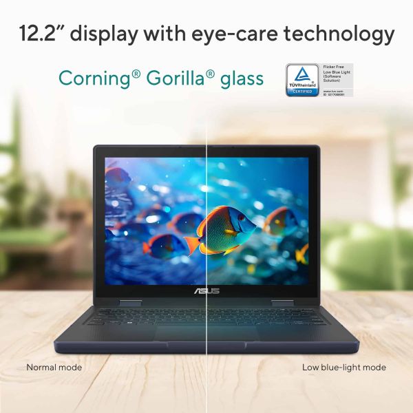ASUS BR1204FGA-R90272XA Intel® N N200 Hybride (2-in-1) 31 cm (12.2") Touchscreen WUXGA 16 GB LPDDR5-SDRAM 256 GB SSD Wi-Fi 6 (802.11ax) Windows 11 Pro Education Zwart, Grijs (90NX07E1-M00900)