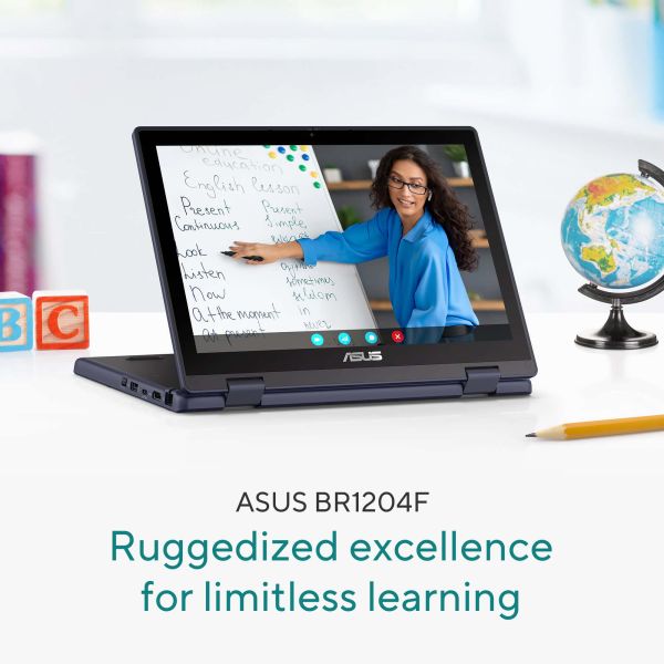 ASUS BR1204FGA-R90272XA Intel® N N200 Hybride (2-in-1) 31 cm (12.2") Touchscreen WUXGA 16 GB LPDDR5-SDRAM 256 GB SSD Wi-Fi 6 (802.11ax) Windows 11 Pro Education Zwart, Grijs (90NX07E1-M00900)