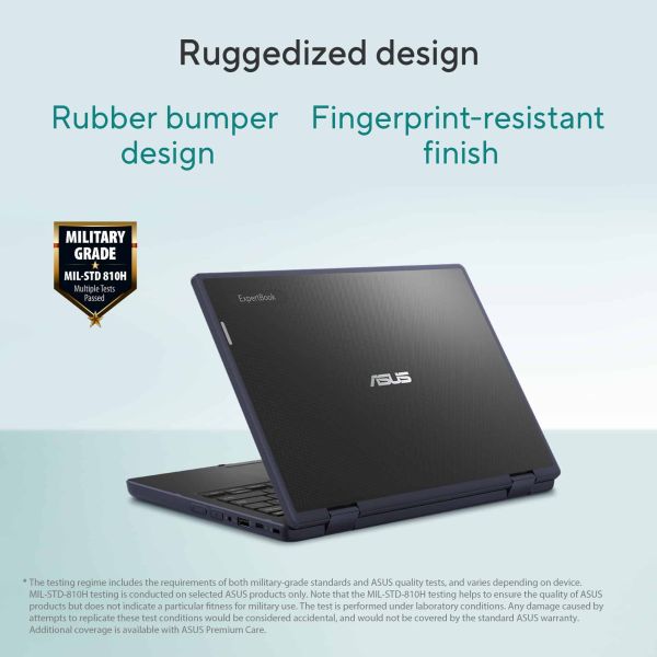 ASUS BR1204FGA-R90272XA Intel® N N200 Hybride (2-in-1) 31 cm (12.2") Touchscreen WUXGA 16 GB LPDDR5-SDRAM 256 GB SSD Wi-Fi 6 (802.11ax) Windows 11 Pro Education Zwart, Grijs (90NX07E1-M00900)