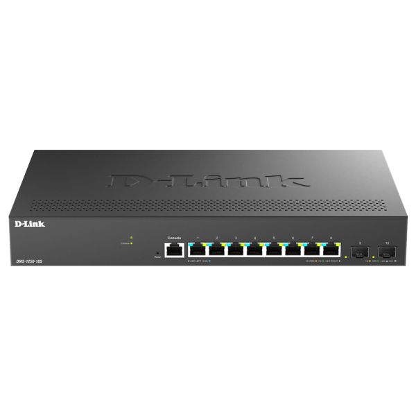 D-Link DMS-1250-10S/E netwerk-switch Managed 2.5G Ethernet (100/1000/2500) Zwart (DMS-1250-10S/E) D-Link DMS-1250-10S/E netwerk-switch Managed 2.5G Ethernet (100/1000/2500) Zwart (DMS-1250-10S/E)