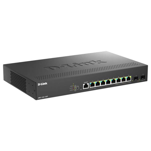 D-Link DMS-1250-10SP/E netwerk-switch Managed 2.5G Ethernet (100/1000/2500) Power over Ethernet (PoE) Zwart (DMS-1250-10SP/E)