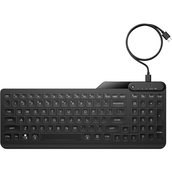HP 405 backlit toetsenbord met kabel voor meerdere apparaten (7N7C1AA)