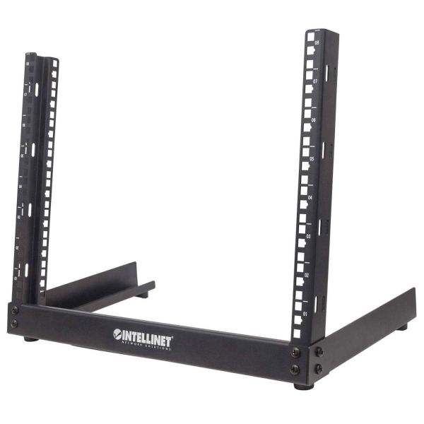 Intellinet 19" open frame rack desktop, 8U, zwart, bouwpakket (714648)