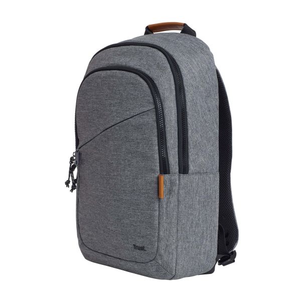 Trust Avana Rugzak 16 inch - Laptoprugzak – Voor laptops tot 16 inch – Gerecycled polyester – Grijs (24981)