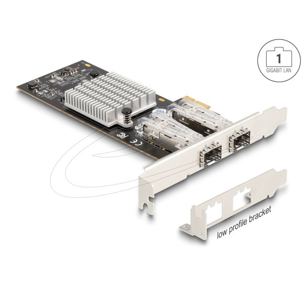 Delock PCI Express x1 Netzwerkkarte Gigabit LAN 2 x SFP i350 (88336)