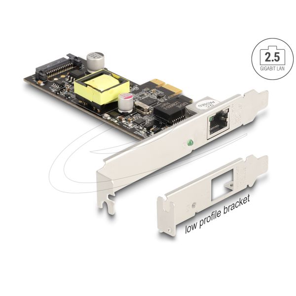 DELOCK PCI Express x1 Karte auf 1x 2,5 Gigabit LAN PoE+ i225 (88506)