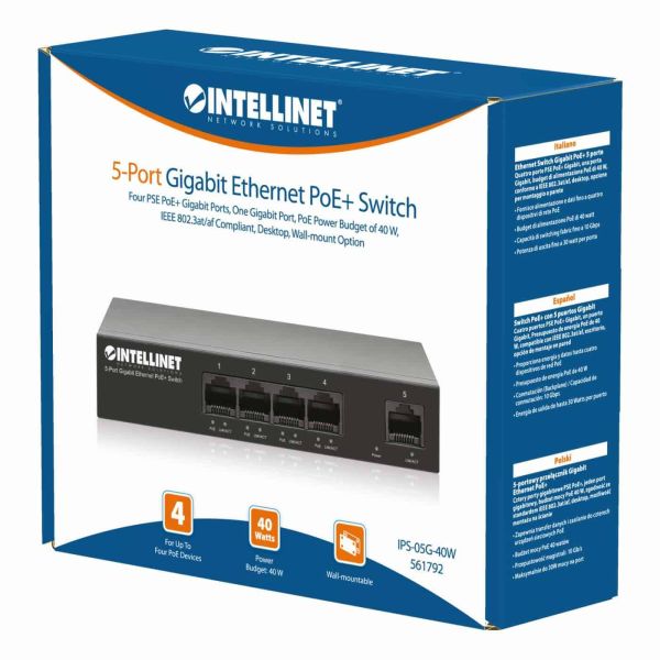 Intellinet 561792 netwerk-switch Gigabit Ethernet (10/100/1000) Power over Ethernet (PoE) Zwart (561792)