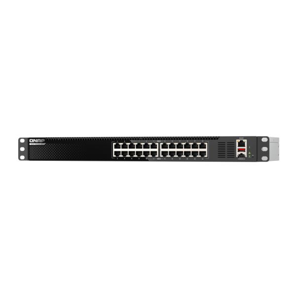 QNAP QSW-M3224-24T netwerk-switch Managed L3 10G Ethernet (100/1000/10000) 1U Zwart, Zilver (QSW-M3224-24T)