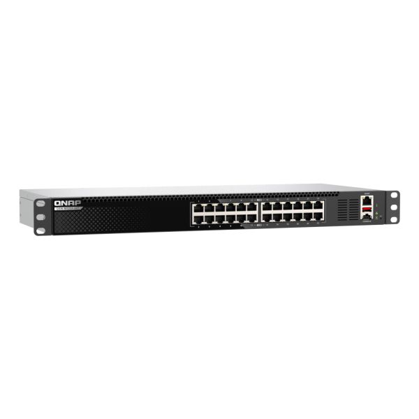QNAP QSW-M3224-24T netwerk-switch Managed L3 10G Ethernet (100/1000/10000) 1U Zwart, Zilver (QSW-M3224-24T)