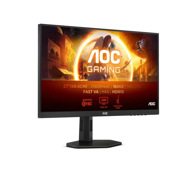 AOC G4 Q27G4XN computer monitor 68,6 cm (27") 2560 x 1440 Pixels Quad HD LCD Zwart, Grijs (Q27G4XN)