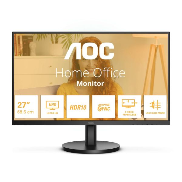 AOC B3 U27B3M computer monitor 68,6 cm (27") 3840 x 2160 Pixels 4K Ultra HD LCD Zwart (U27B3M)
