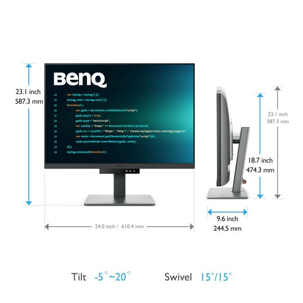BenQ RD280U computer monitor 71,6 cm (28.2") 3840 x 2560 Pixels 4K Ultra HD Zwart (9H.LM1LJ.TBE)