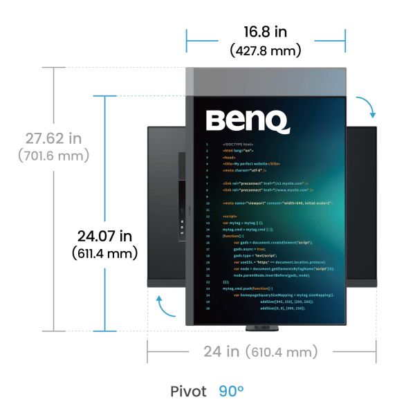 BenQ RD280UA computer monitor 71,6 cm (28.2") 3840 x 2560 Pixels 4K Ultra HD Zwart (9H.LM2LJ.TBE) BenQ RD280UA computer monitor 71,6 cm (28.2") 3840 x 2560 Pixels 4K Ultra HD Zwart (9H.LM2LJ.TBE)
