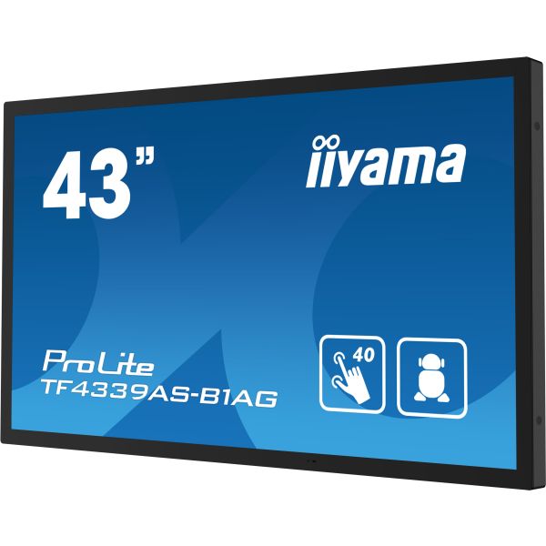 iiyama TF4339AS-B1AG computer monitor 108 cm (42.5") 3840 x 2160 Pixels 4K Ultra HD LED Touchscreen Zwart (TF4339AS-B1AG)