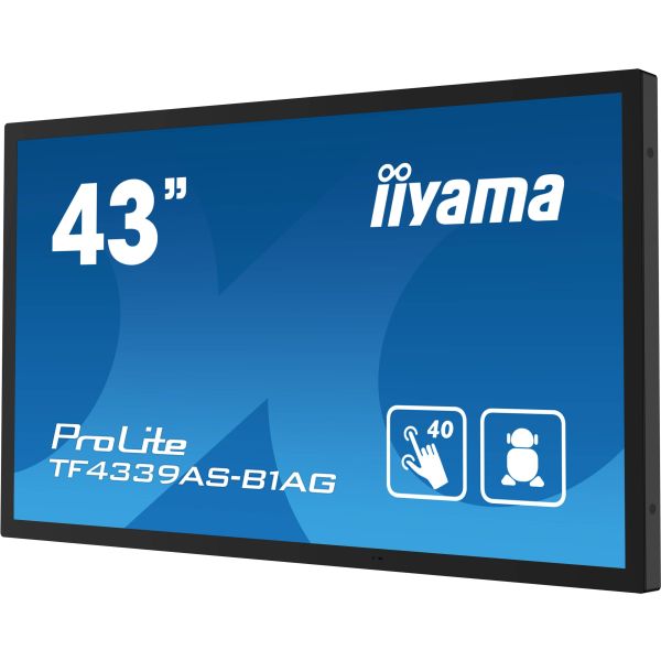 iiyama TF4339AS-B1AG beeldkrant Digitale signage flatscreen 108 cm (42.5") LED 500 cd/m² 4K Ultra HD Zwart Touchscreen Type processor Android 24/7 (TF4339AS-B1AG) n/a